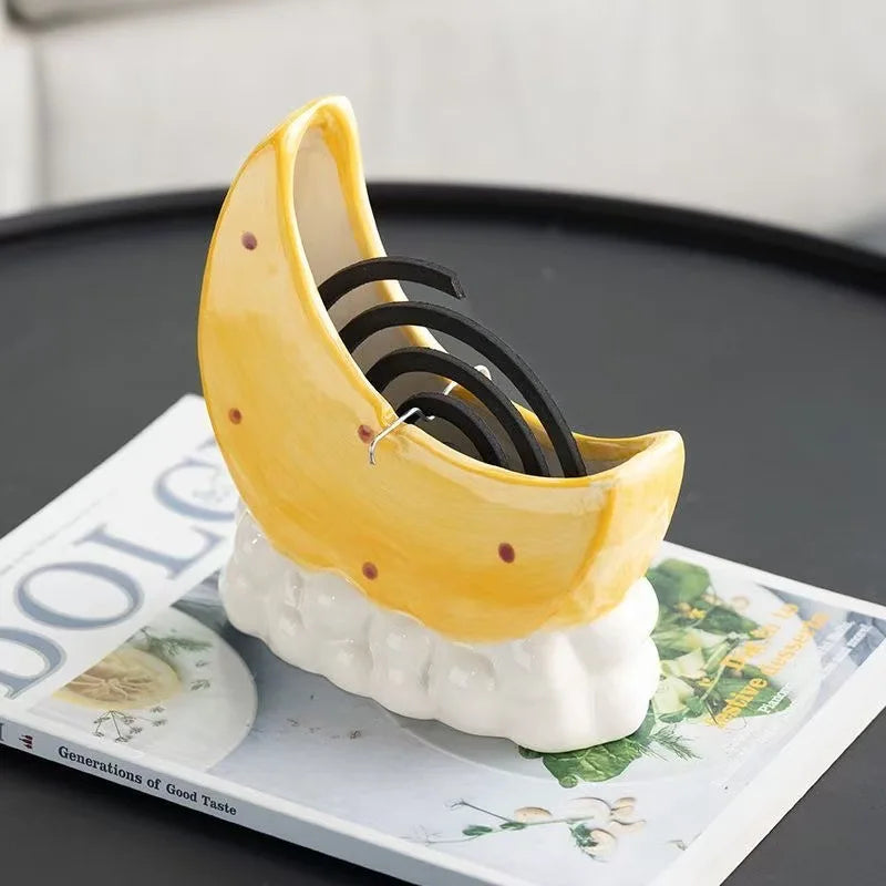 Ceramic Mosquito Coil Holder – Cute Indoor Minimalist Rack Mosquito Coil Holder Peaceful Pleasures Health and Wellness