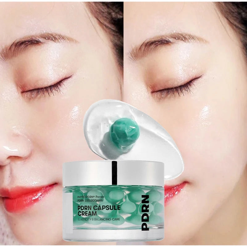 PDRN Capsule Cream Lifting & Plumping Long-lasting Moisturizing Makes Skin Glow Korean Skin Care Seaweed Green Nourishing Cream Peaceful Pleasures Health and Wellness