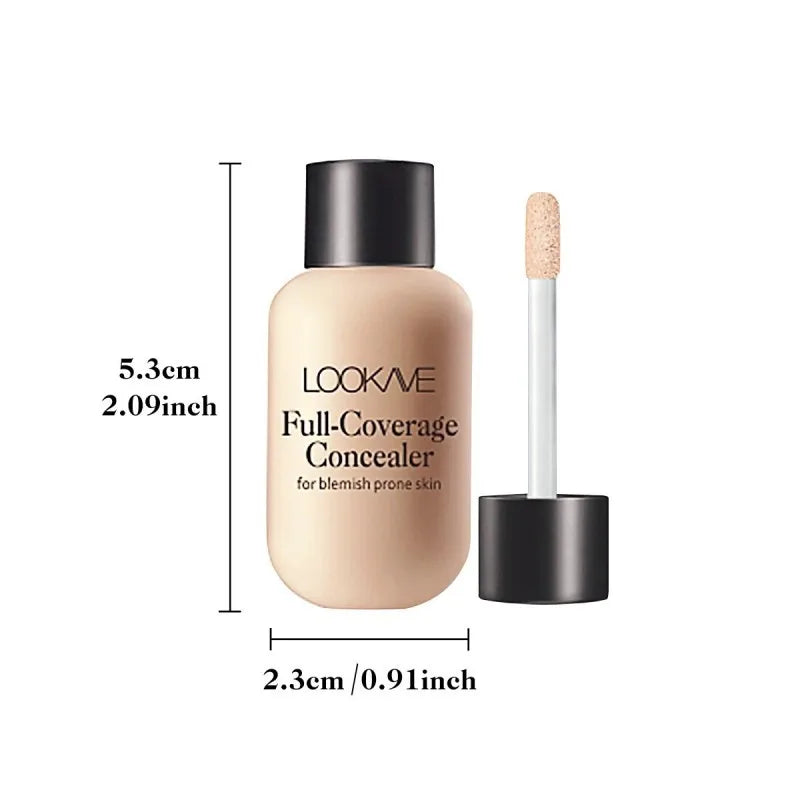 Small bottle moisturizing concealer, brightens skin tone, full coverage, highly colored, matte finish, non-irritating, creamy an Peaceful Pleasures Health and Wellness