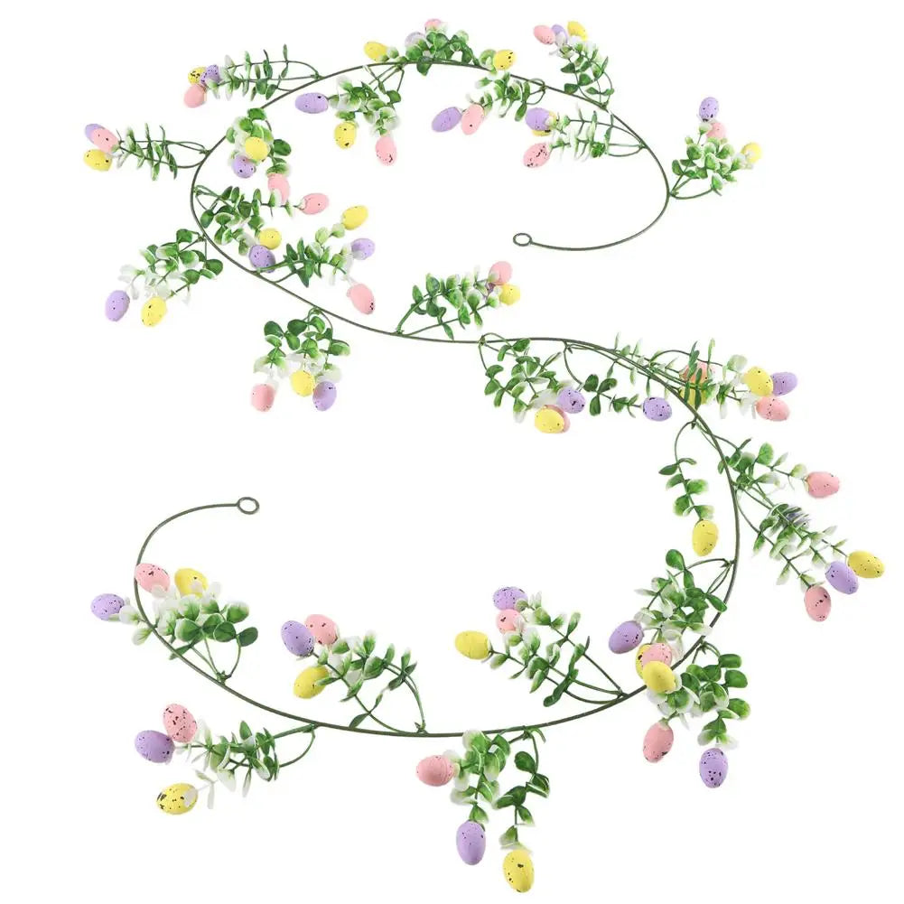 Artificial Easter Egg Wreath Garland 210cm | Spring Décor Set