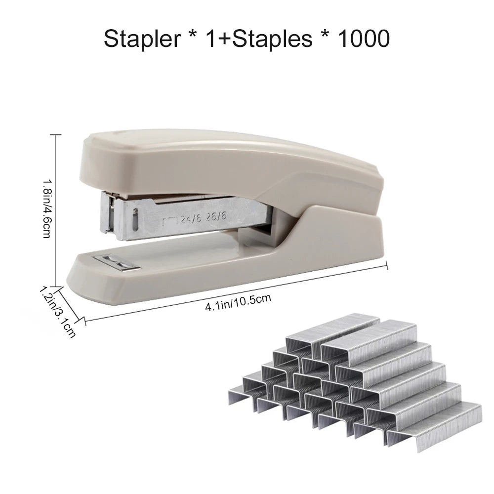 Handheld Stapler 1000 Staples Student Stationery Labor-saving