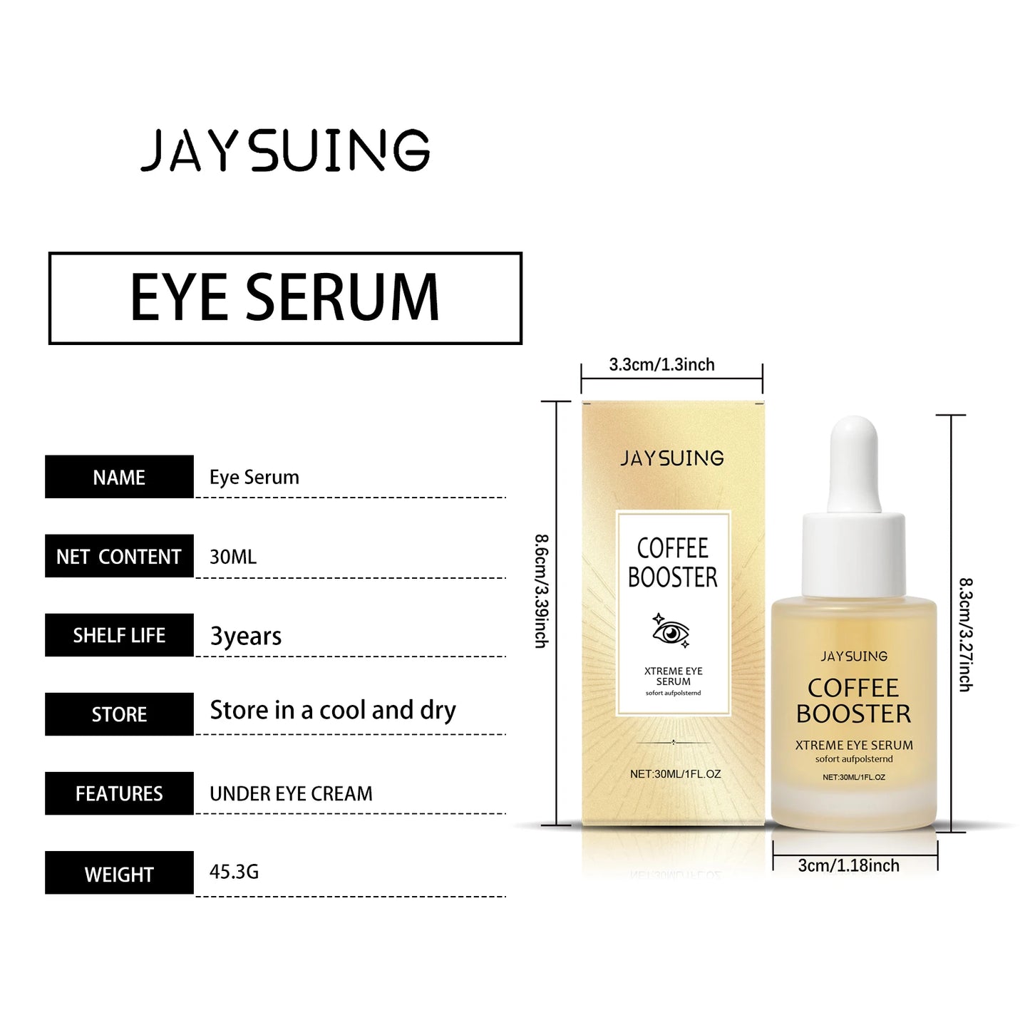 Coffee Eye Cream Roller, Eye Mask & Serum – Anti-Dark Circles