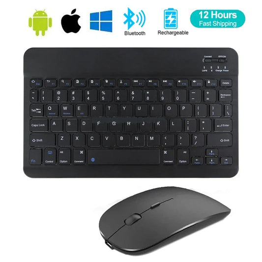 Mini Bluetooth Keyboard & Mouse – Spanish French Russian Korean Bluetooth Keyboard Mouse Oasis Select