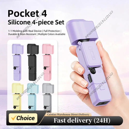 Silicone Protective Sleeve with Lanyard Scratch-Proof Protective Cover Skin Shockproof Protective Shell for DJI Osmo Pocket 4 Peaceful Pleasures Health and Wellness