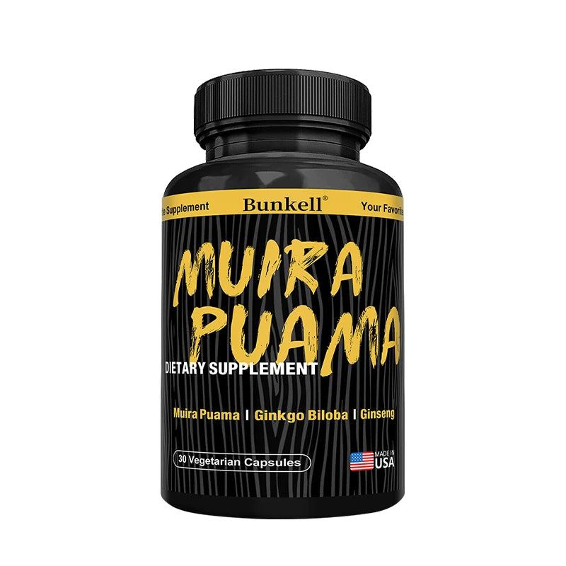 Muira Puama Extract 250mg Capsules with Ginkgo, Ginseng & Ashwagandha - Men’s Health, Energy Balance, Stamina Support, Non-GMO Peaceful Pleasures Health and Wellness 30 count-1 bottle