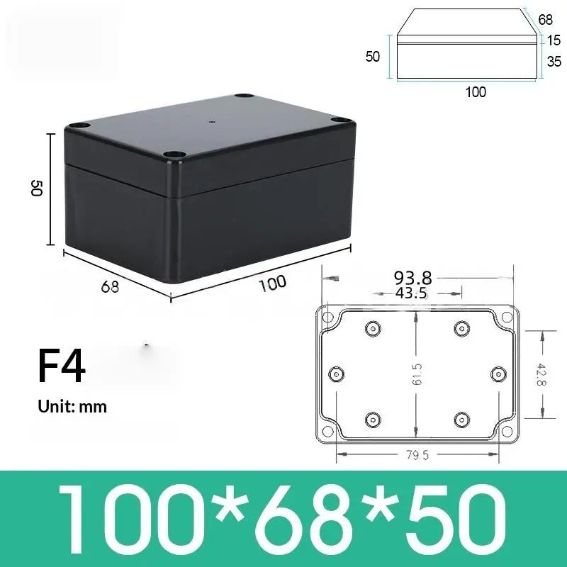 New 1/3Pcs Plastic Electronic Project Instrument Case IP65 Waterproof Black Junction Box Outdoor Container Power Enclosure Tools Peaceful Pleasures Health and Wellness A 100x68x50mm 3pcs