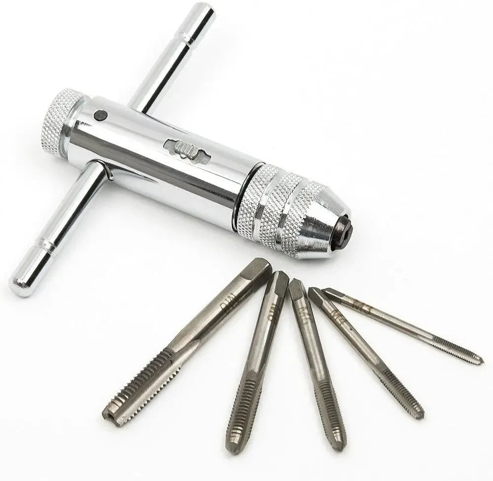 T-Handle Ratchet Tap Wrench Set | M3–M8 Metric Taps Included Peaceful Pleasures Health and Wellness