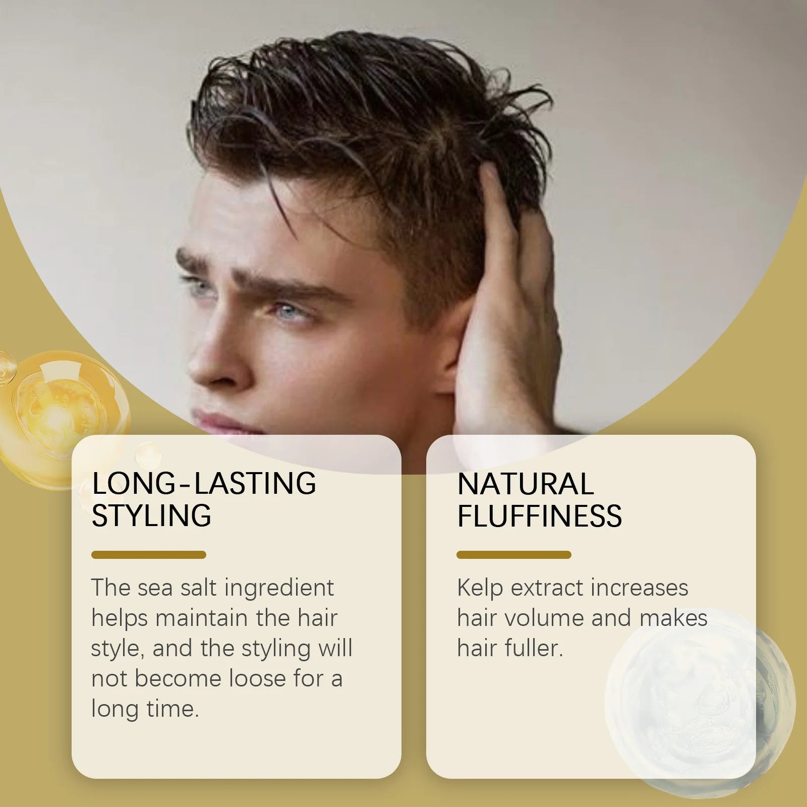 Men's Sea Salt Spray Texturizing Spray for Hair Spray with Aloe Vera Sea Kelp Extract Natural Hold Beach Waves Grooming Styling Peaceful Pleasures Health and Wellness