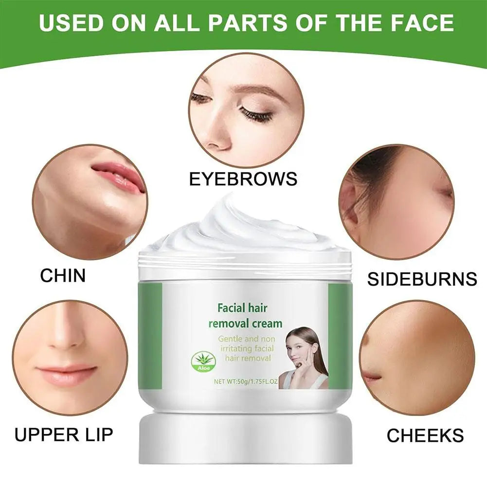 Facial Hair Removal Cream – Gentle, Painless Upper Lip & Chin