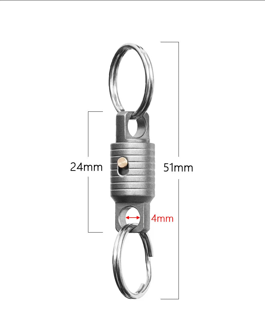 Titanium Alloy Mini Keychain Portable Quick Dismantling Durable Household Outdoor EDC Tool Peaceful Pleasures Health and Wellness