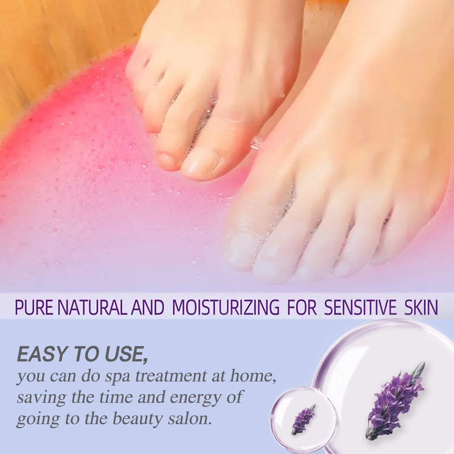 Lavender Foot Bath Bombs | Sea Salt & Essential Oils – 6/12 Pack