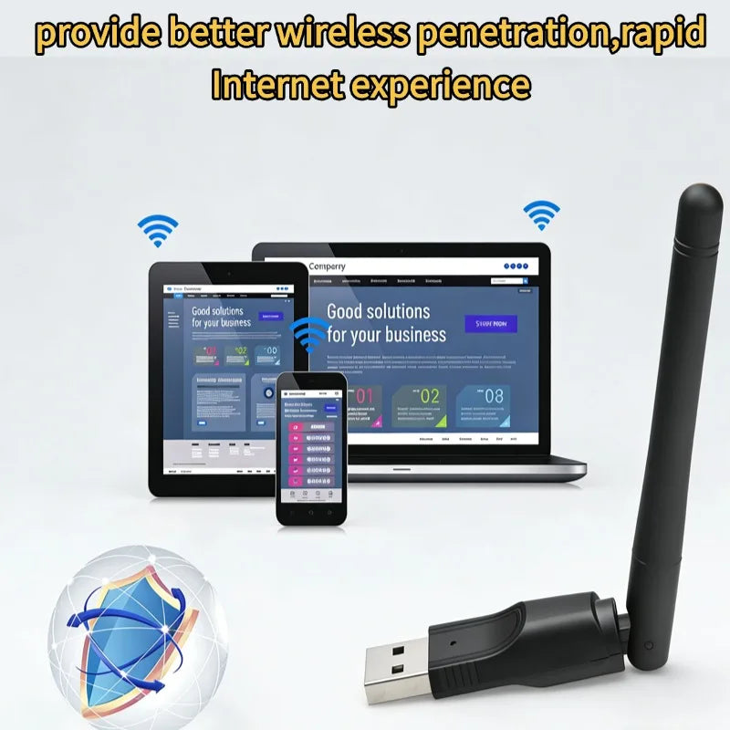 150Mbps Mini USB WiFi Adapter MT7601 Wireless Network Card wifi Receiver Dongle 802.11 b/g/n for Desktop Laptop Windows 2.4G Peaceful Pleasures Health and Wellness