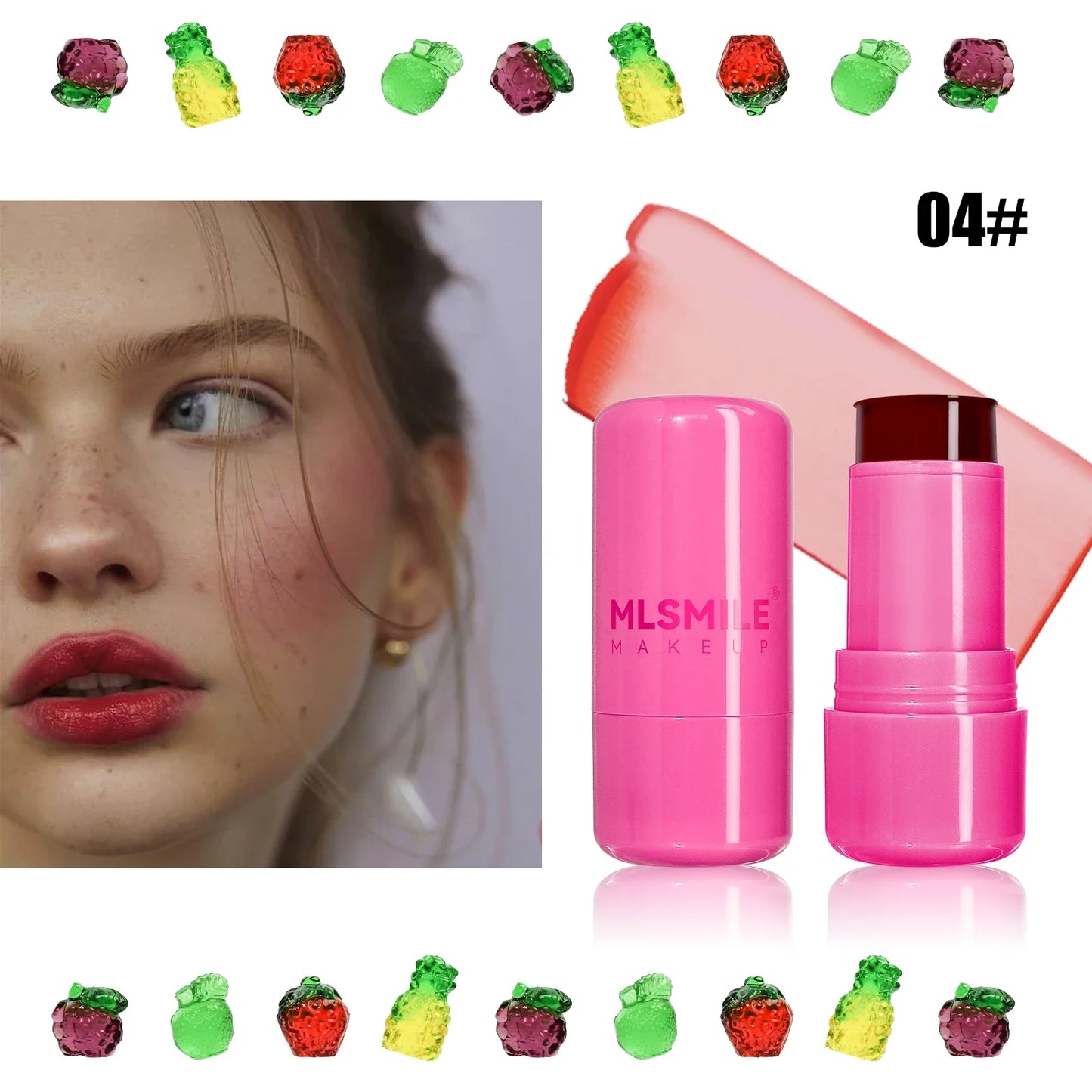 MLSMILE 2-in-1 Jelly Blush & Lip Tint Stick | Long-Lasting Glow