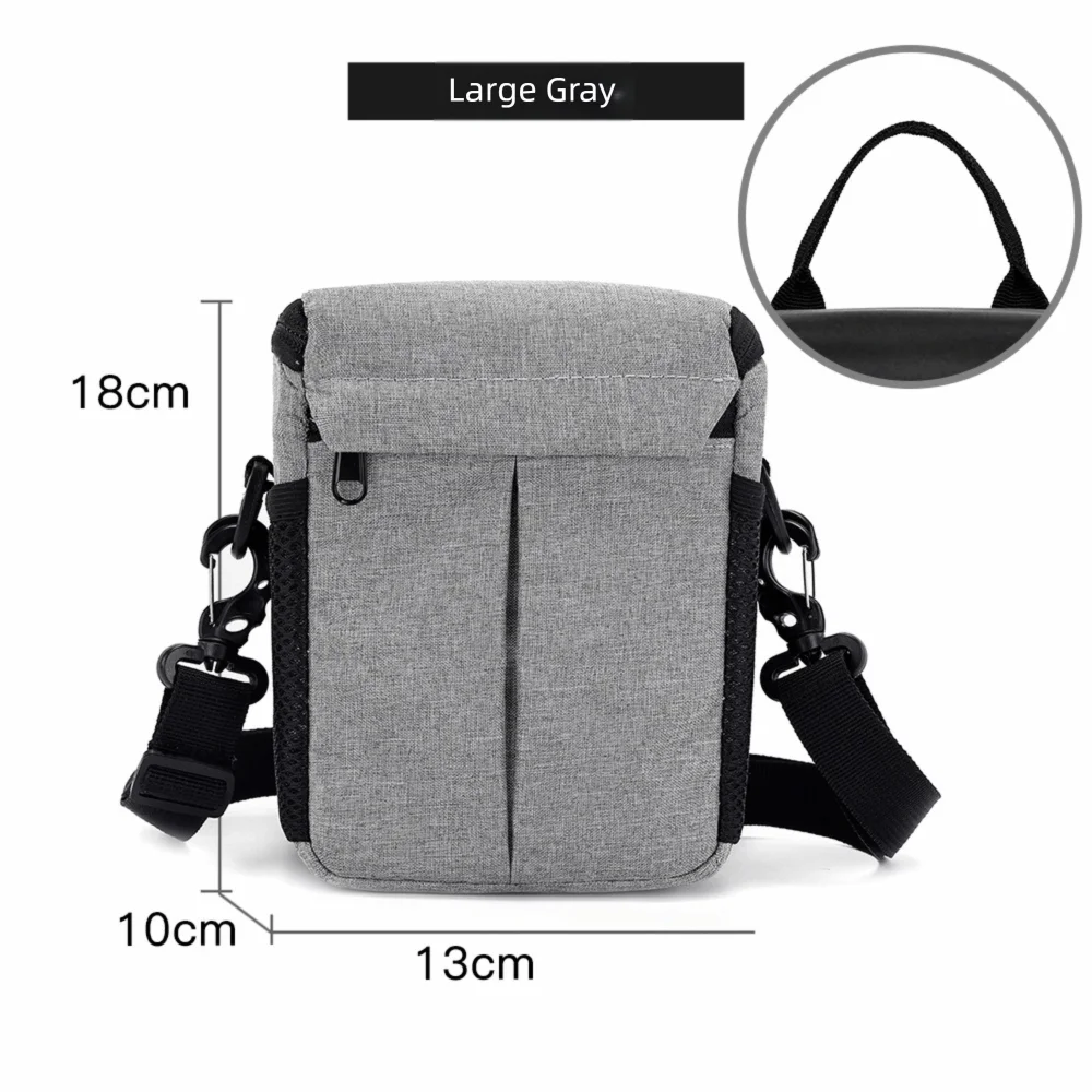 Durable Protective Bag Camera Bags Waist Pouch Single-Shoulder DSLR Pouch Lightweight Nylon Camera Lens Case Outdoor Travel Peaceful Pleasures Health and Wellness Grey large