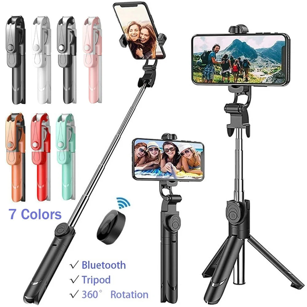 Extendable Handheld Selfie Stick Tripod with Remote Shutter Self-timer Tripod Portable Mobile Phone Bracket Foldable Phone Stand Peaceful Pleasures Health and Wellness