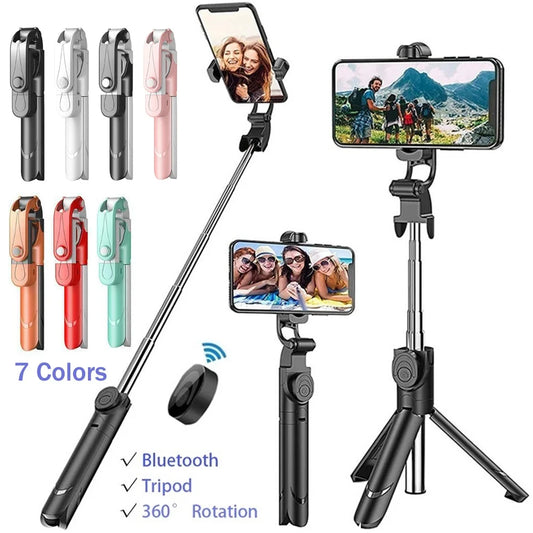 Extendable Handheld Selfie Stick Tripod with Remote Shutter Self-timer Tripod Portable Mobile Phone Bracket Foldable Phone Stand Peaceful Pleasures Health and Wellness