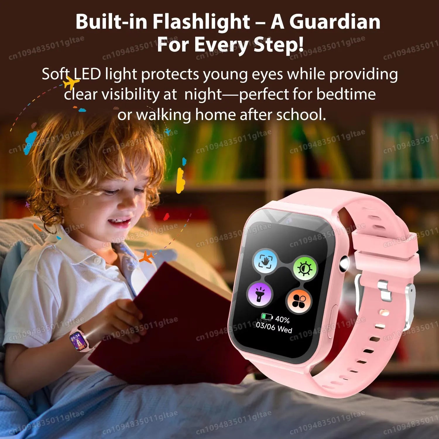 New Smartwatch For Kids HD Camera Flashlight Study Partners Multi Games Calculator Children's Day Birthday Gift Boys Girls HW12 Peaceful Pleasures Health and Wellness