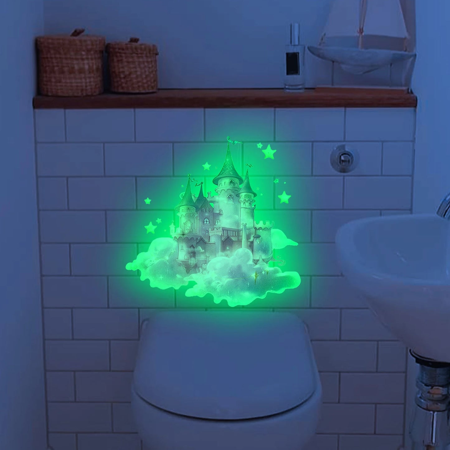 Glow-in-the-Dark Animal Toilet Sticker | Fun Bathroom Decor