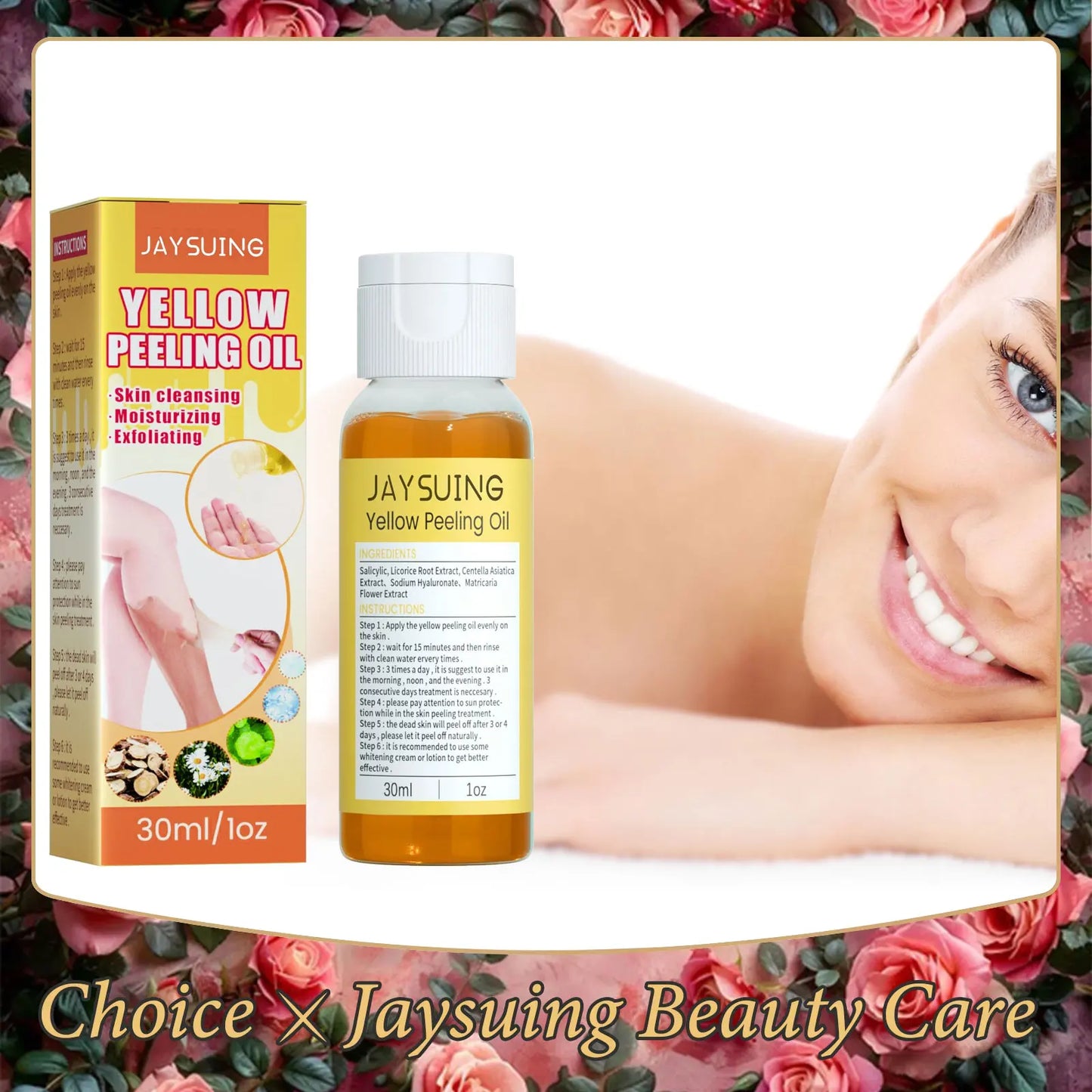 Jaysuing Yellow Peeling Oil – Brighten & Exfoliate Face & Body