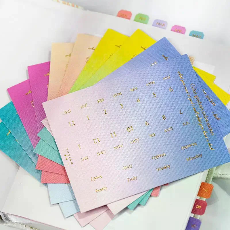 Monthly Separator Tab Stickers for Planners & Notebooks | 10/20 Sheets
