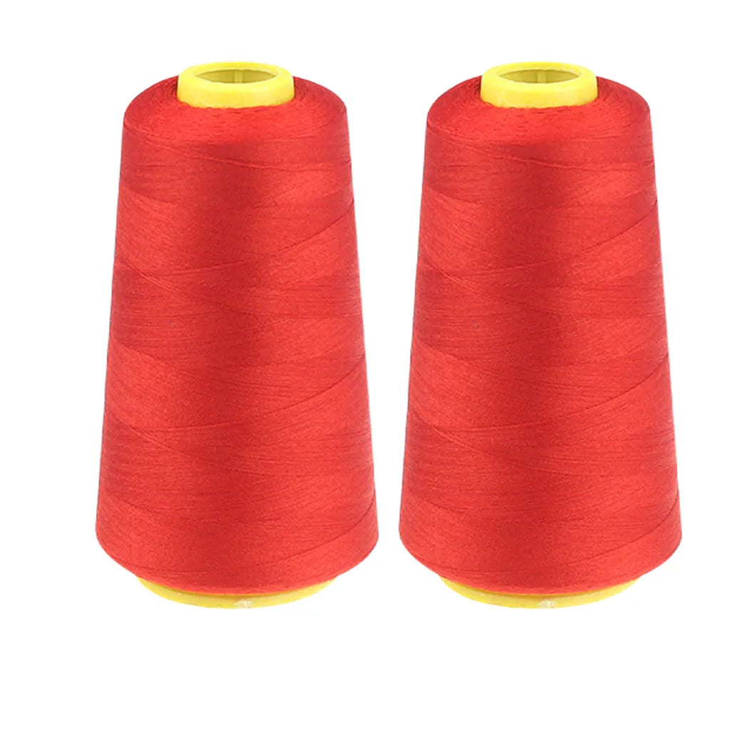 2PC Sewing Thread 2300 Yard Each Spool Solid Color White Black Stitching Thread for Machine and Household Sewing Accessories Peaceful Pleasures Health and Wellness Red