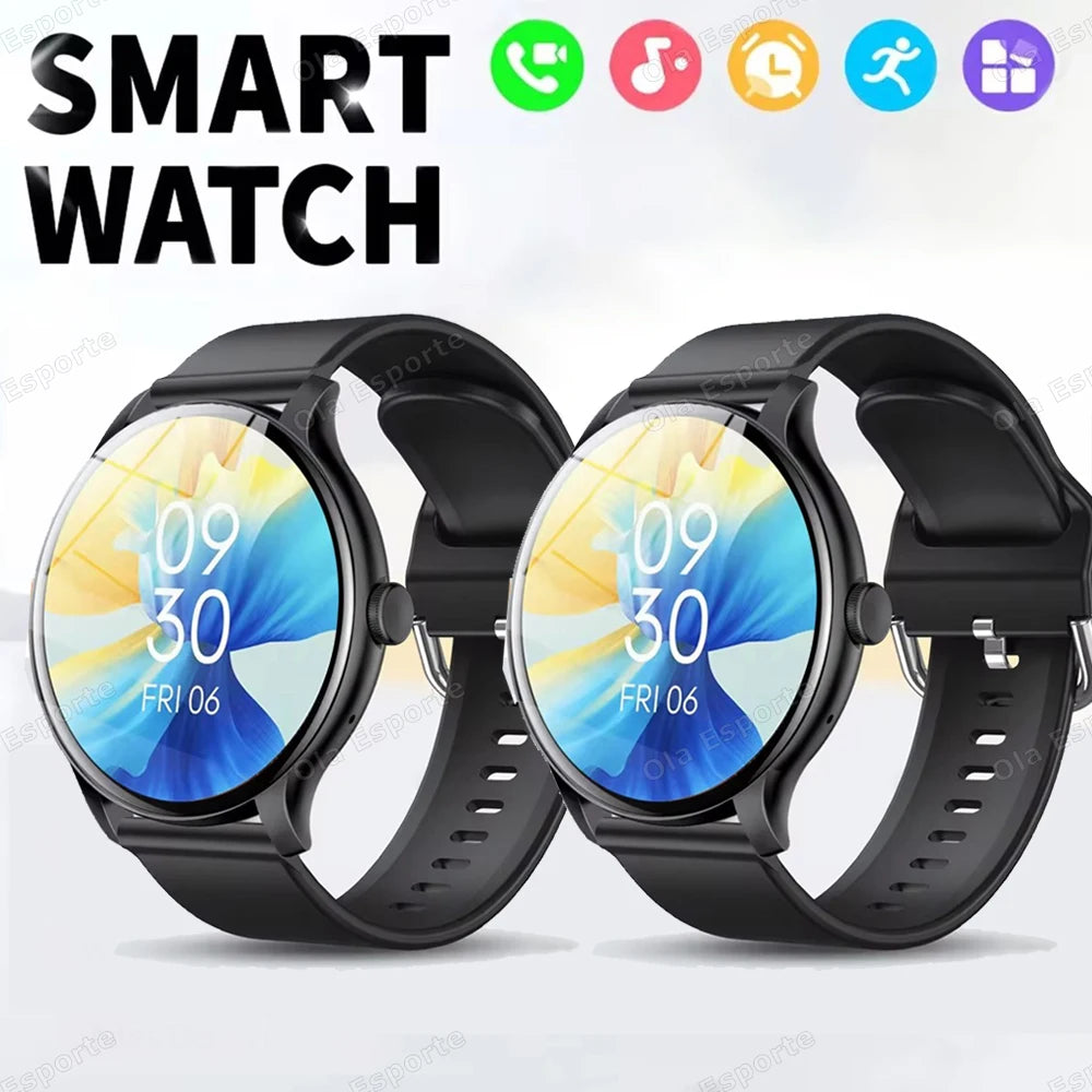 Smart Watch Women Men Full Touch Screen Bluetooth Call Smartwatch Waterproof Sports Fitness Tracker Watches for Android iOS New Peaceful Pleasures Health and Wellness 2Bk