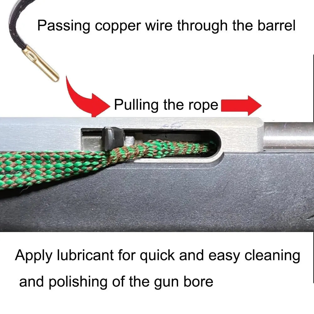 Tactical Cleaning Kit Hunting G01 To G04 Cleaner Barrel Caliber Rope 12ga 20ga .22 .223 .308 7.62x39 Strap Cleaning Kit Peaceful Pleasures Health and Wellness