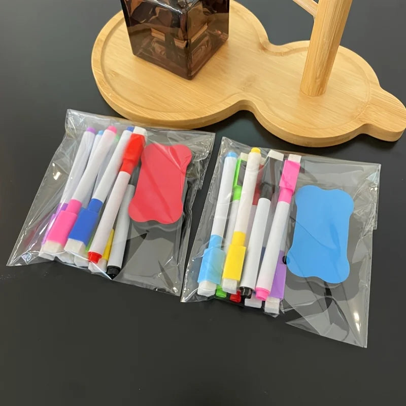 8-Pack Erasable Whiteboard Markers + Eraser | 8 Colors