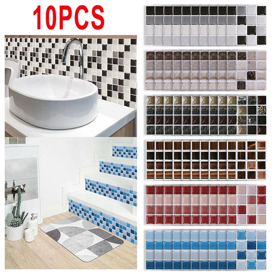 Self-adhesive Mosaic Tile Stickers Stick Bathroom Kitchen Wall Decal Peaceful Pleasures Health and Wellness