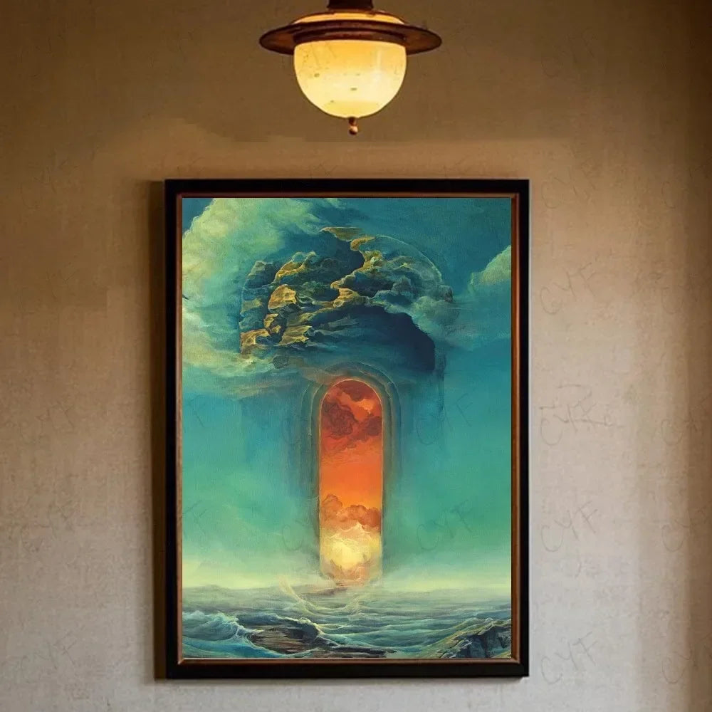 Famous Surrealism Artworks By Zdzislaw Beksinski Poster HD Art Prints for Home Living Room Bedroom Bar Aesthetic Wall Decor Peaceful Pleasures Health and Wellness z12 40x60cm Unframed