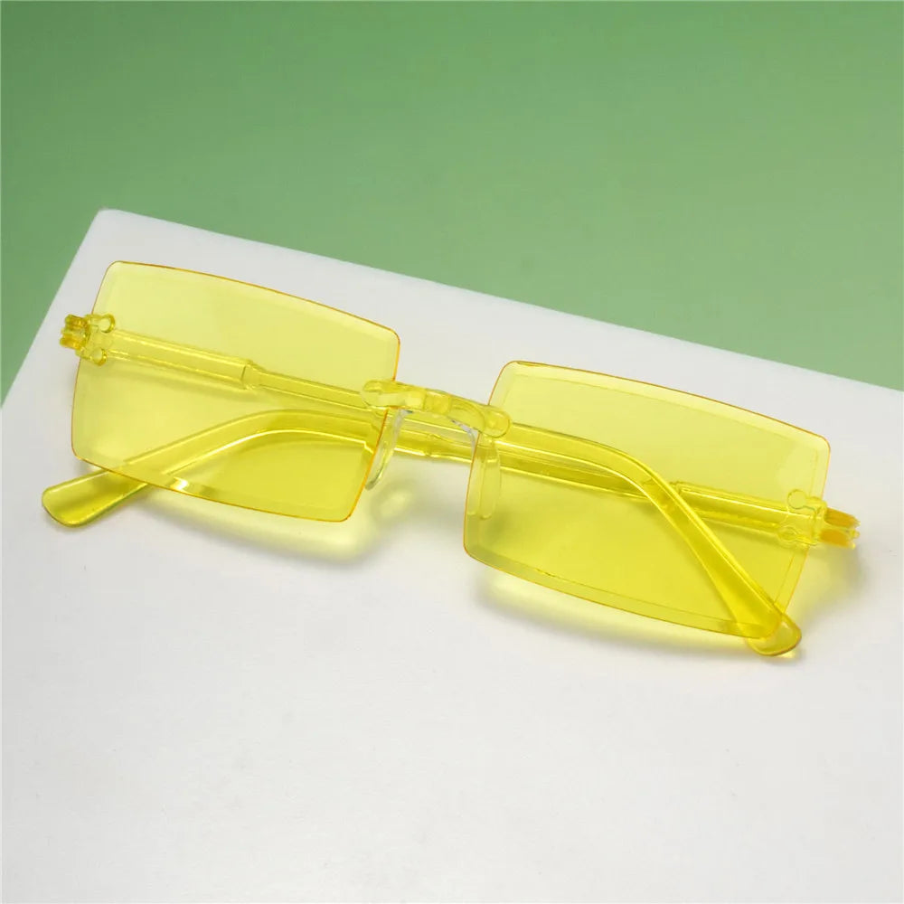 20PCS Retro Sunglasses Women Brand Designer Fashion Rimless Gradient Sun Glasses Shades Cutting Lens Ladies Frameless Eyeglasses Peaceful Pleasures Health and Wellness