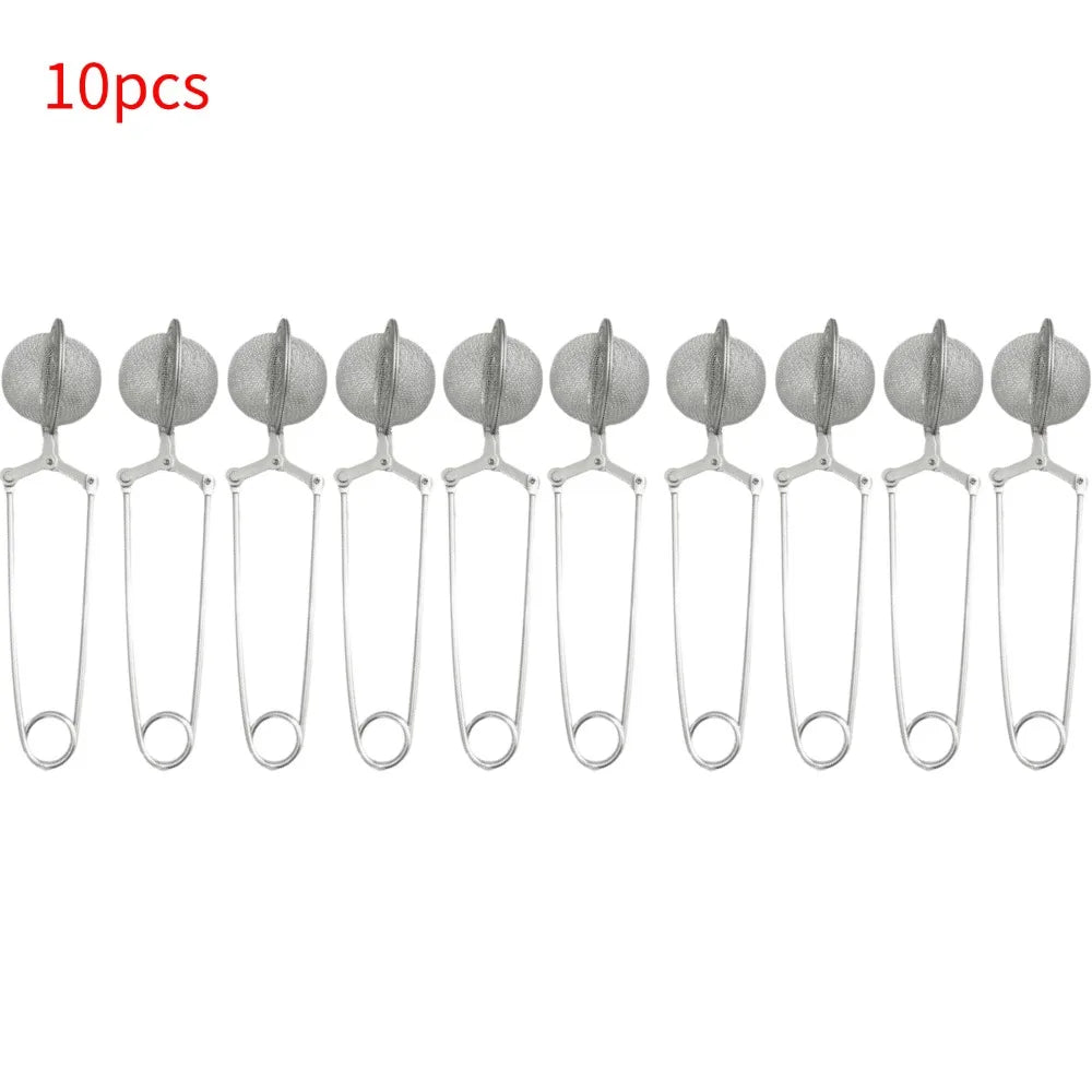 Stainless Steel Tea Ball Infuser for Straining Leaves Peaceful Pleasures Health and Wellness 10pcs