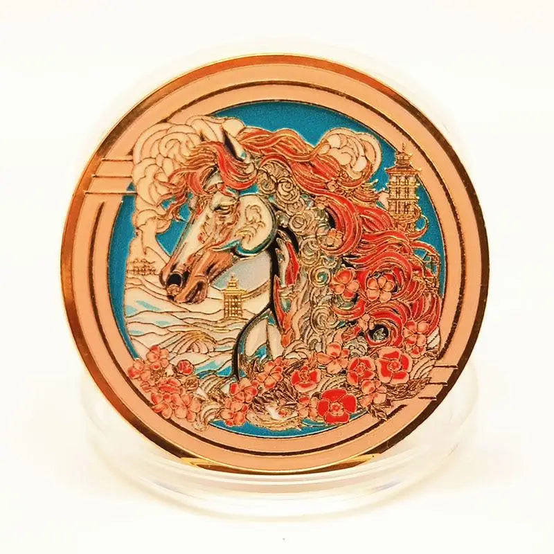 Chinese Zodiac Horse Lucky Coin | Feng Shui Collectible Gift