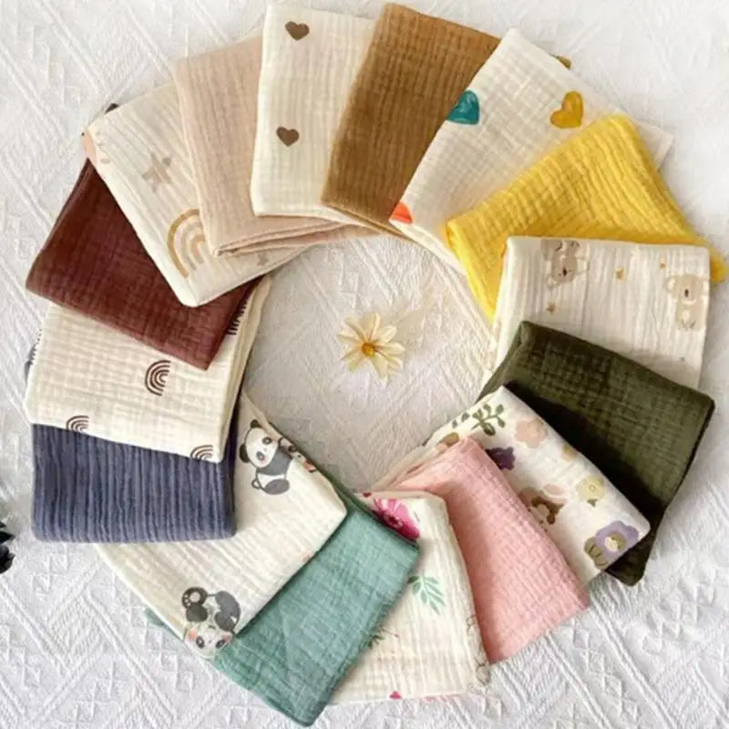 Soft Cotton Baby Washcloths Set of 3 | Newborn Bath Towels