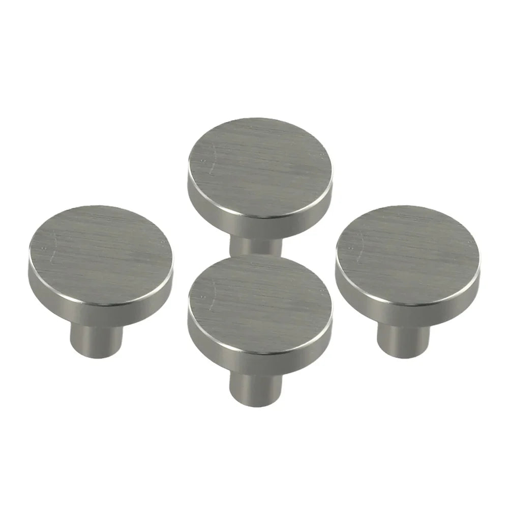 Round Cabinet Knobs | Space Aluminum Single Hole Handles 4/10 Pack