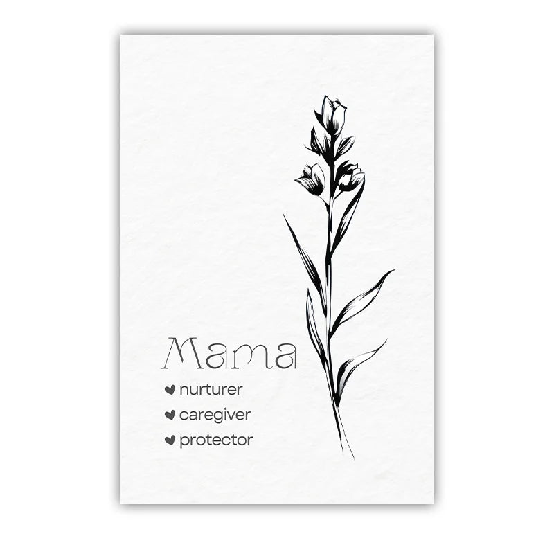 Black and White Flower Wall Art, Minimalist Canvas Painting, Poster Prints For Living Room Bedroom, Mother Day Gift Decor Peaceful Pleasures Health and Wellness 02 21X30cm No Frame China Mainland