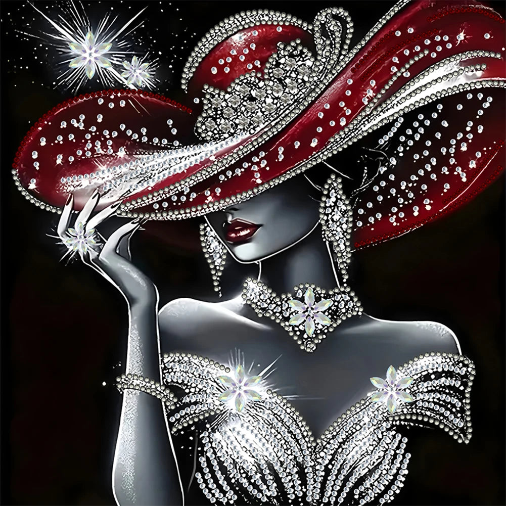 5D DIY Partial Special Shaped Drill Diamond Painting Kit Girl Decoration 30x30cm Peaceful Pleasures Health and Wellness