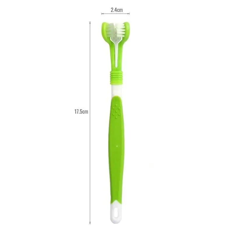 3-Sided Pet Toothbrush | Soft Bristles for Dogs & Cats Pet Toothbrush Peaceful Pleasures Health and Wellness A1