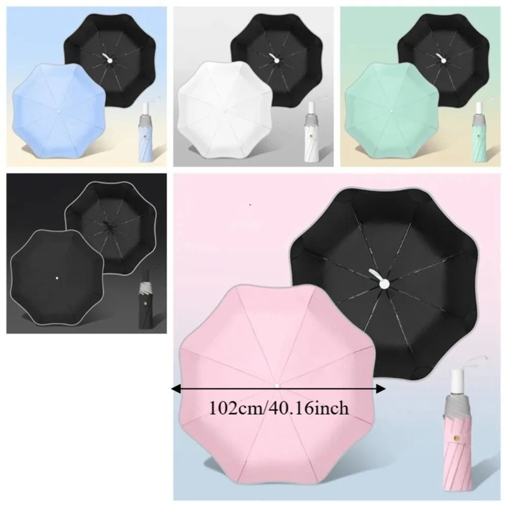 UV Protection 3-Fold Windproof Sunshade Umbrella | Reflective Edge