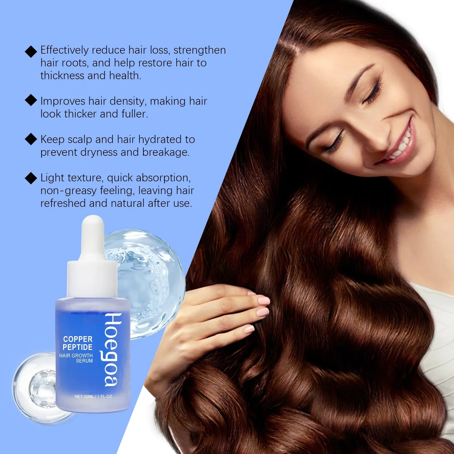 HOEGOA Copper Peptide Hair Serum – Scalp & Strengthener 30ml