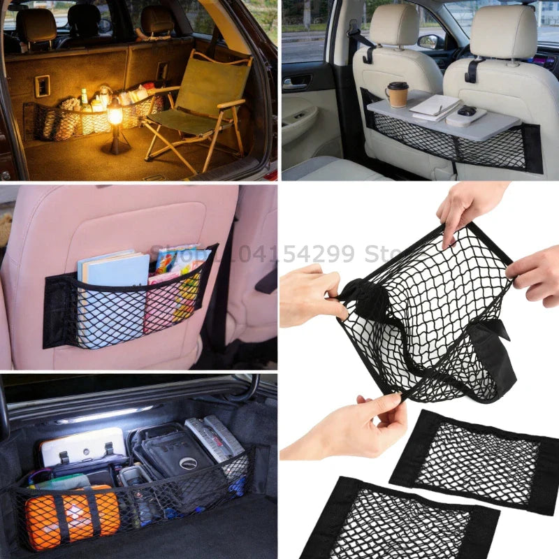 Car Trunk Elastic Mesh Storage Net Organizer Bag | Multi-Size