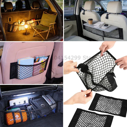 Car Trunk Elastic Mesh Storage Net Organizer Bag | Multi-Size Car Trunk Organizer Oasis Select