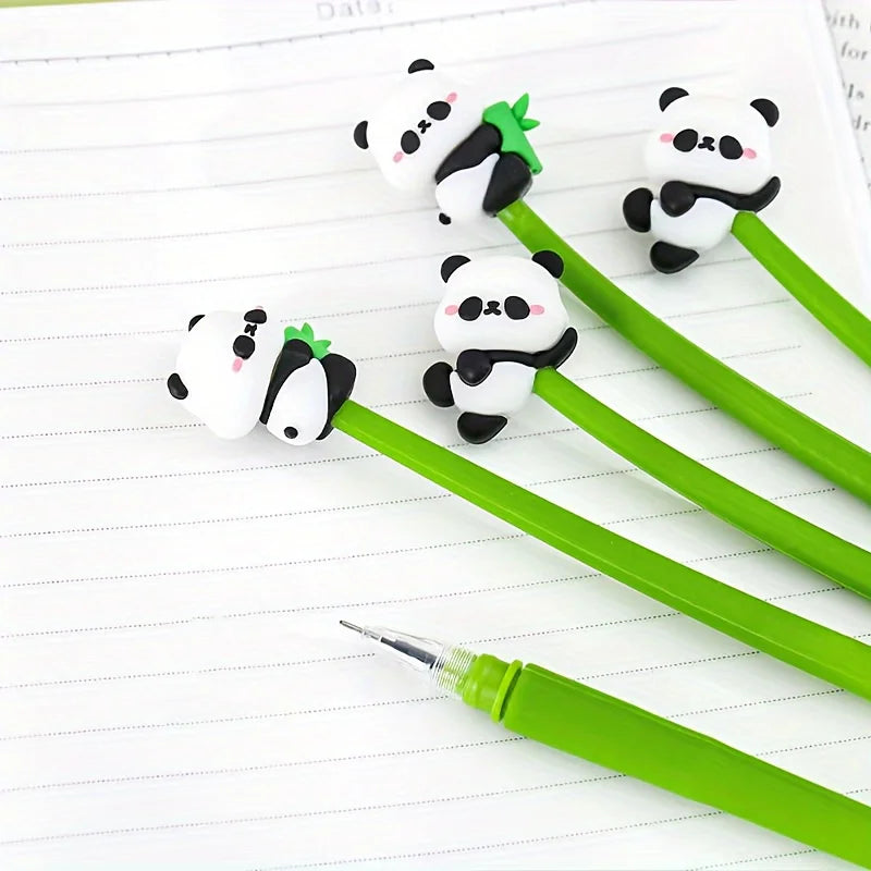 10 Panda Gel Pens – Smooth Writing, Refillable, No Leak
