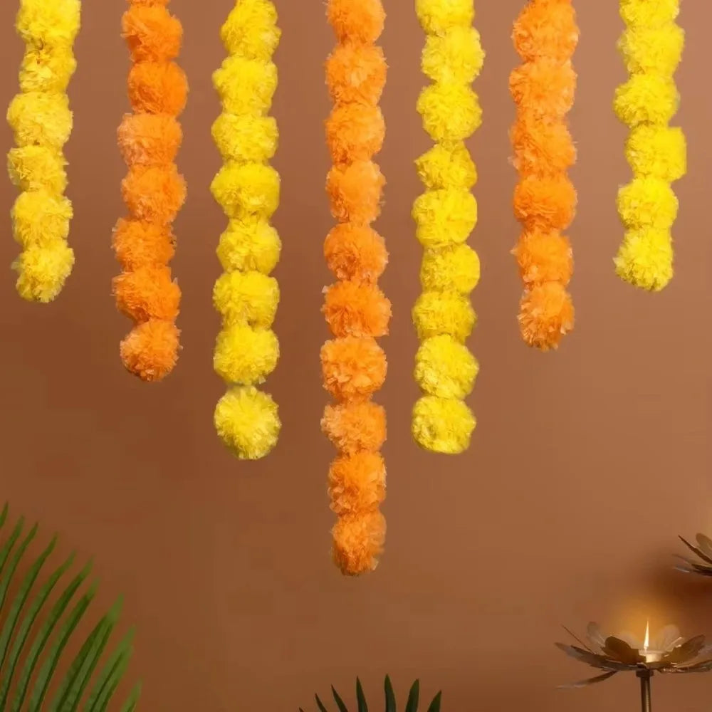 Artificial Marigold Garland – Diwali Pooja Indian Wedding Décor