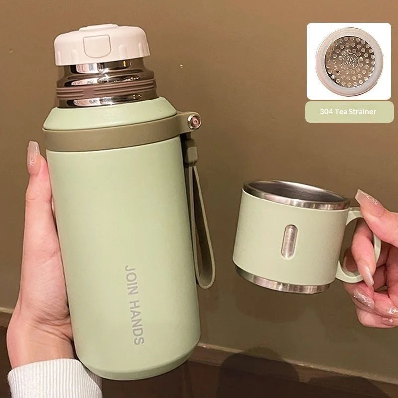 316 Stainless Steel 600ml Coffee Cup Travel Thermal Mug Leak-Proof Thermos Bottle Tea Coffee Mug Office Business Style Thermos Peaceful Pleasures Health and Wellness