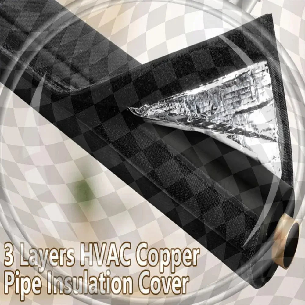 3-Layer AC Hose Insulation Sleeve – Outdoor HVAC Pipe Cover