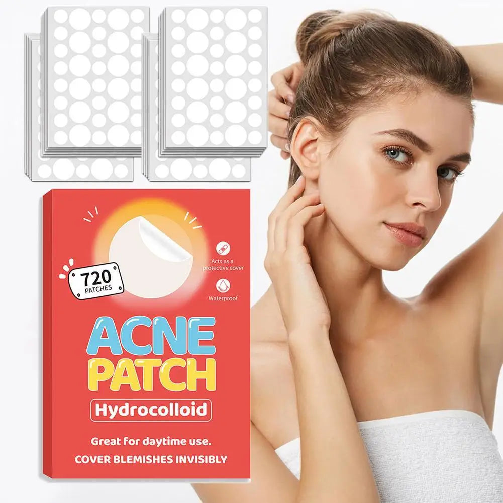 Invisible Hydrocolloid Acne Patches – Multi-Shape Spot Stickers for Face | 40–720 Pcs Peaceful Pleasures Health and Wellness