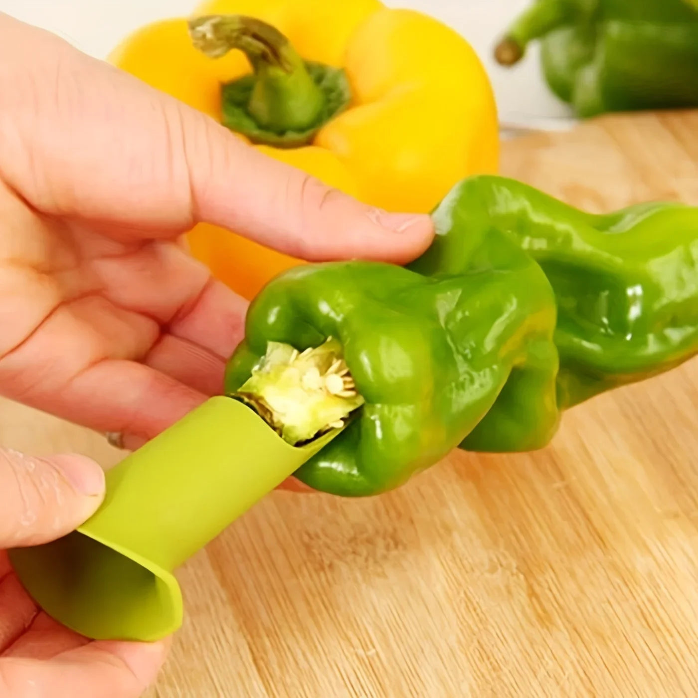 2pcs Pepper Core And Seed Remover, Plastic Pepper Core Remover, Multifunctional Kitchen Pepper Seed Remover, Kitchen Tools Peaceful Pleasures Health and Wellness