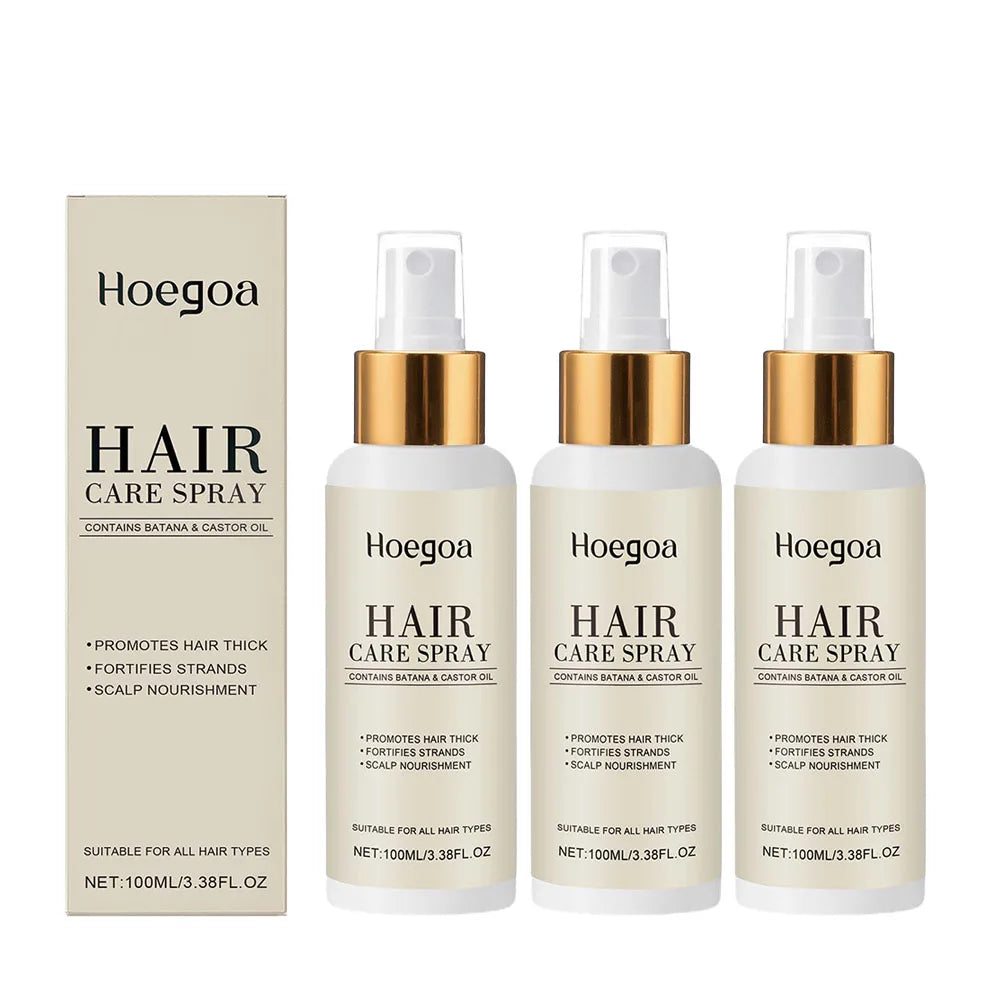 HOEGOA Hair Care Essential Oil Spray Nourishes Smoothes Brightens Refreshes Naturally Lustrous Hair Care Essential Oil Peaceful Pleasures Health and Wellness 3pcs