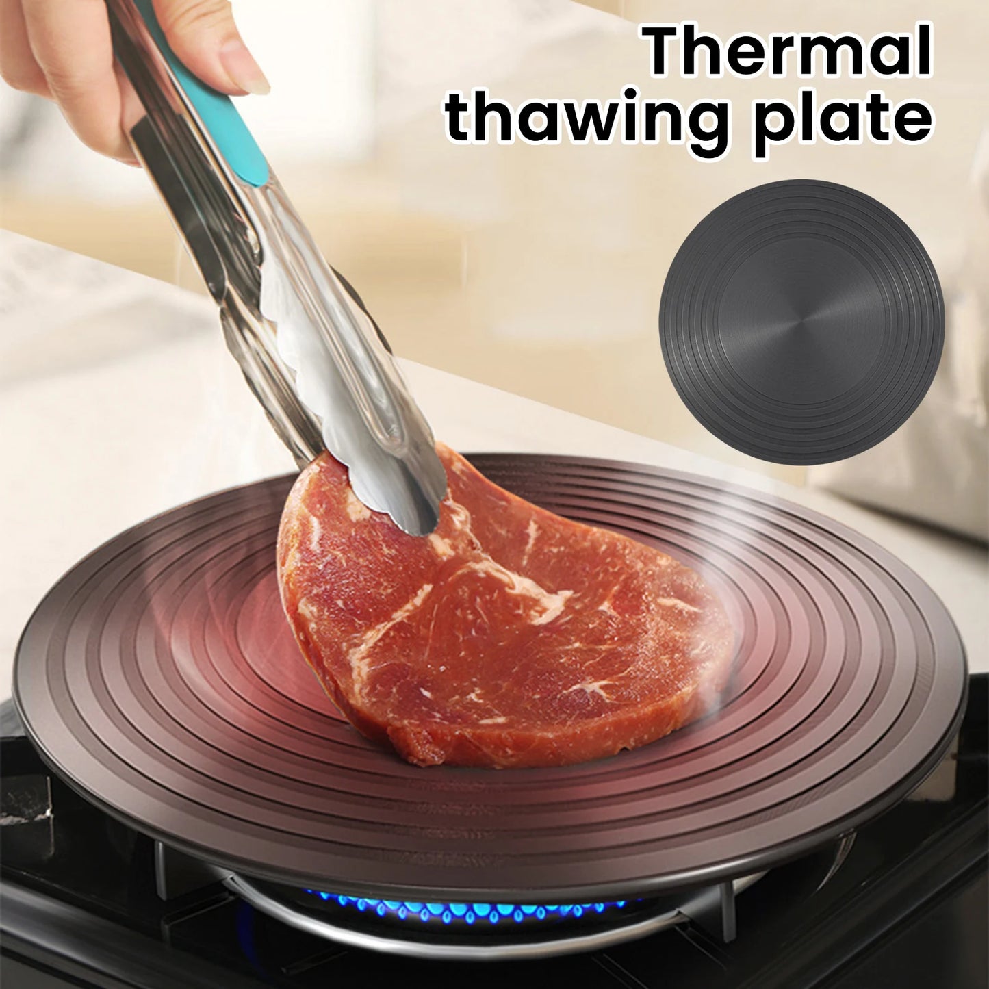 Gas Stove Heat Conduction Defrosting Plate Thermal Conductivity Uniform Plate for Home Kitchen Dining Room Peaceful Pleasures Health and Wellness